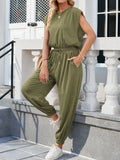 Backless Drawstring Waist Jumpsuit