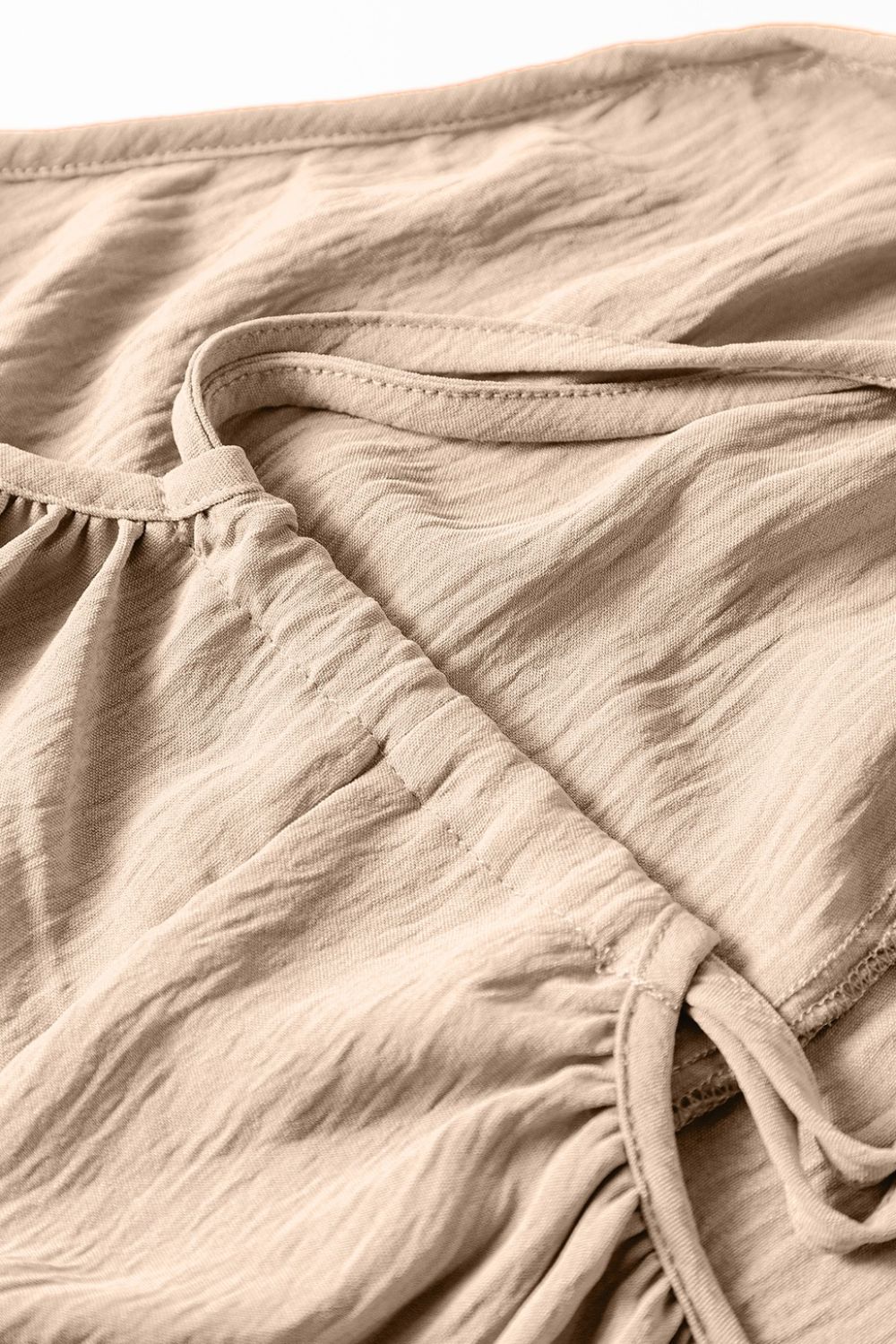 Spaghetti Strap Waist Tie Wide Leg Jumpsuit with Pockets