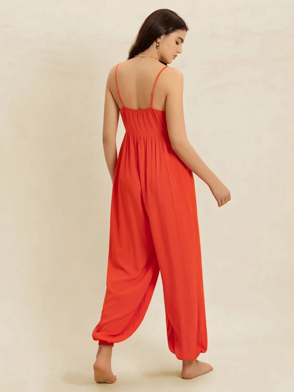 V-Neck Spaghetti Strap Jumpsuit