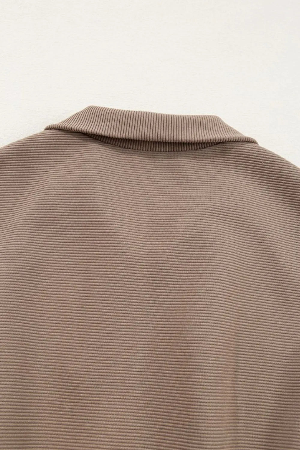 Textured Short Sleeve Half Zip Drawstring Waist Romper