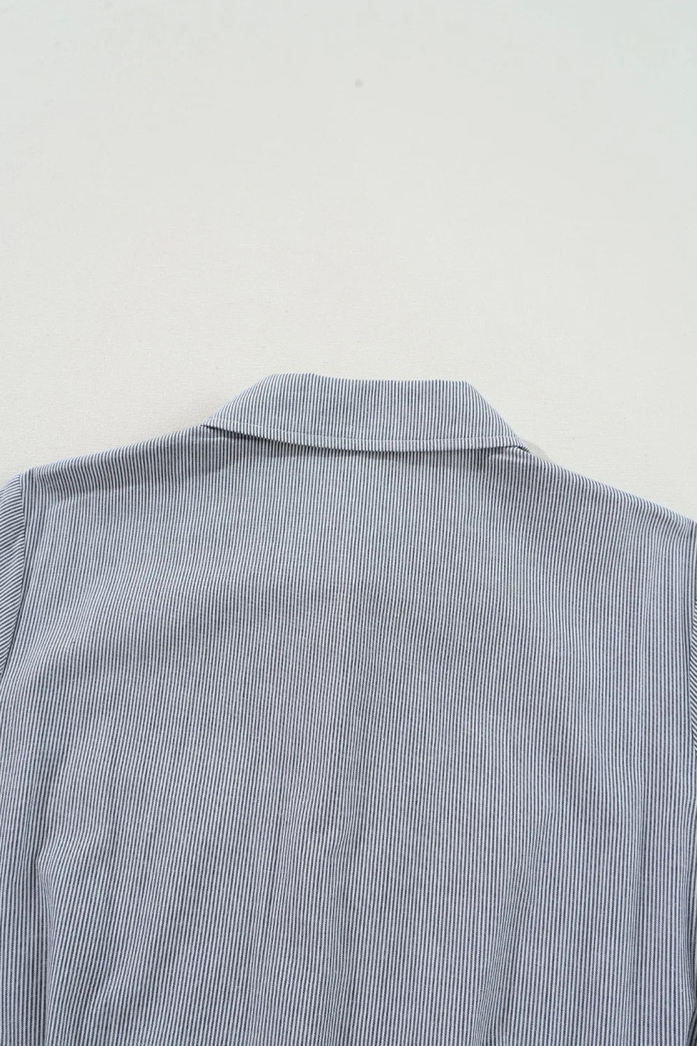 Stripe Chest Pockets Tie Waist Romper