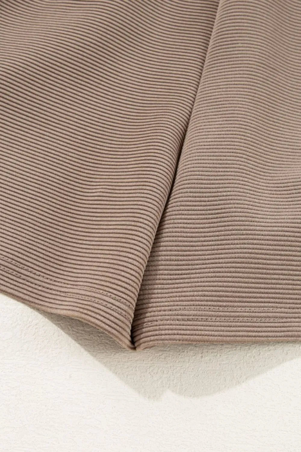 Textured Short Sleeve Half Zip Drawstring Waist Romper