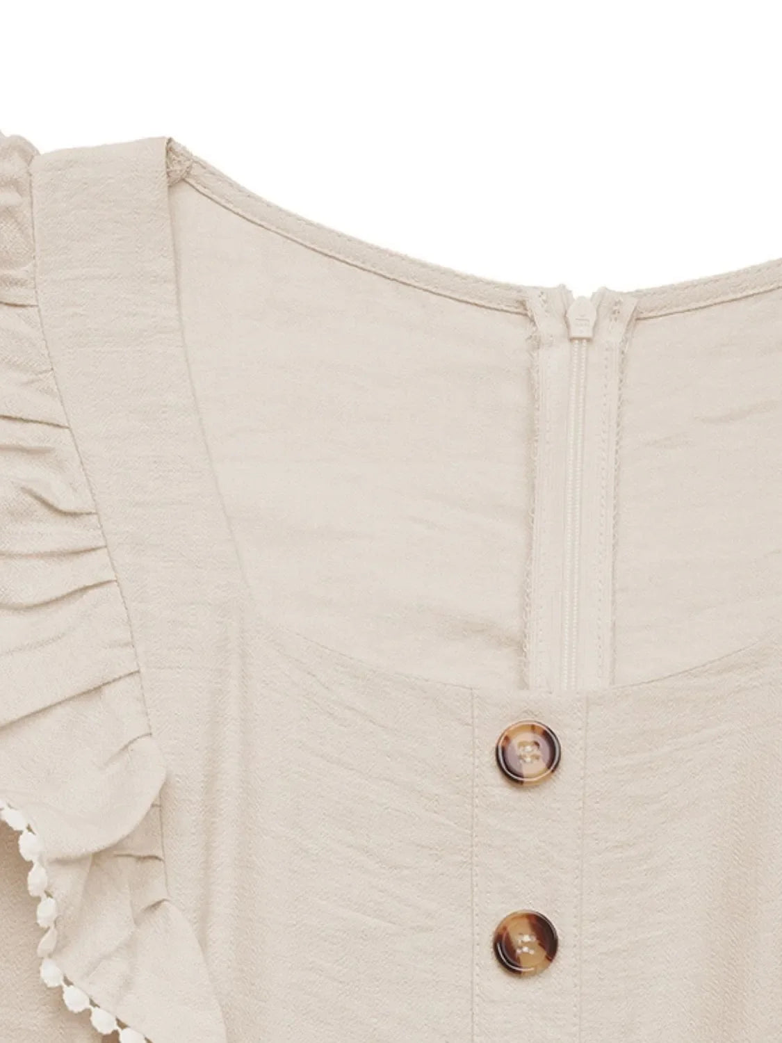 Square Neck Ruffled Wide Leg Jumpsuit